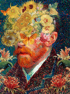 van Gogh floral by edson ramos on GIANT ART - blue photo manipulation