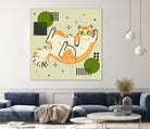 CATS_2 by Filomena Fidalgo on GIANT ART - green digital drawing