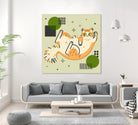 CATS_2 by Filomena Fidalgo on GIANT ART - green digital drawing