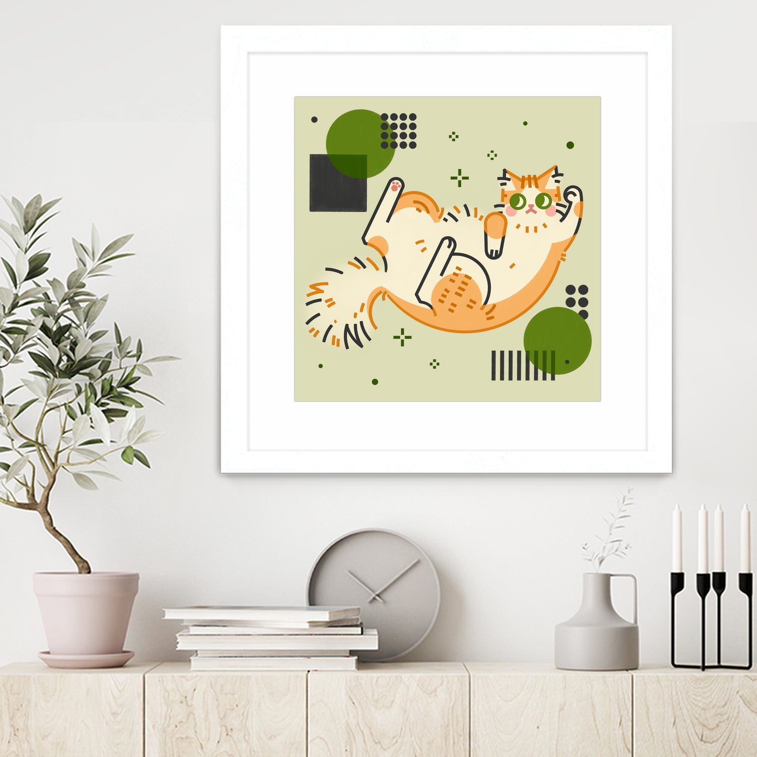 CATS_2 by Filomena Fidalgo on GIANT ART - green digital drawing