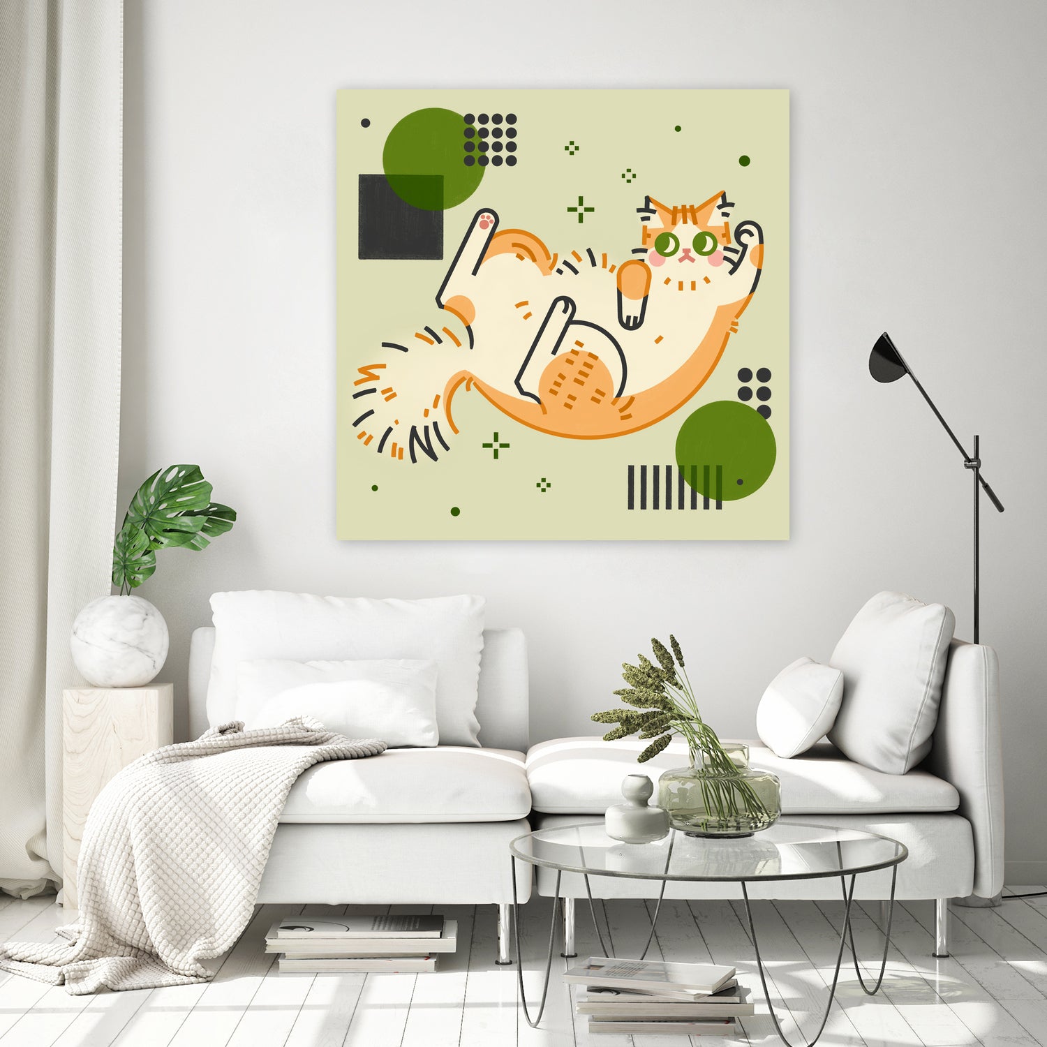 CATS_2 by Filomena Fidalgo on GIANT ART - green digital drawing