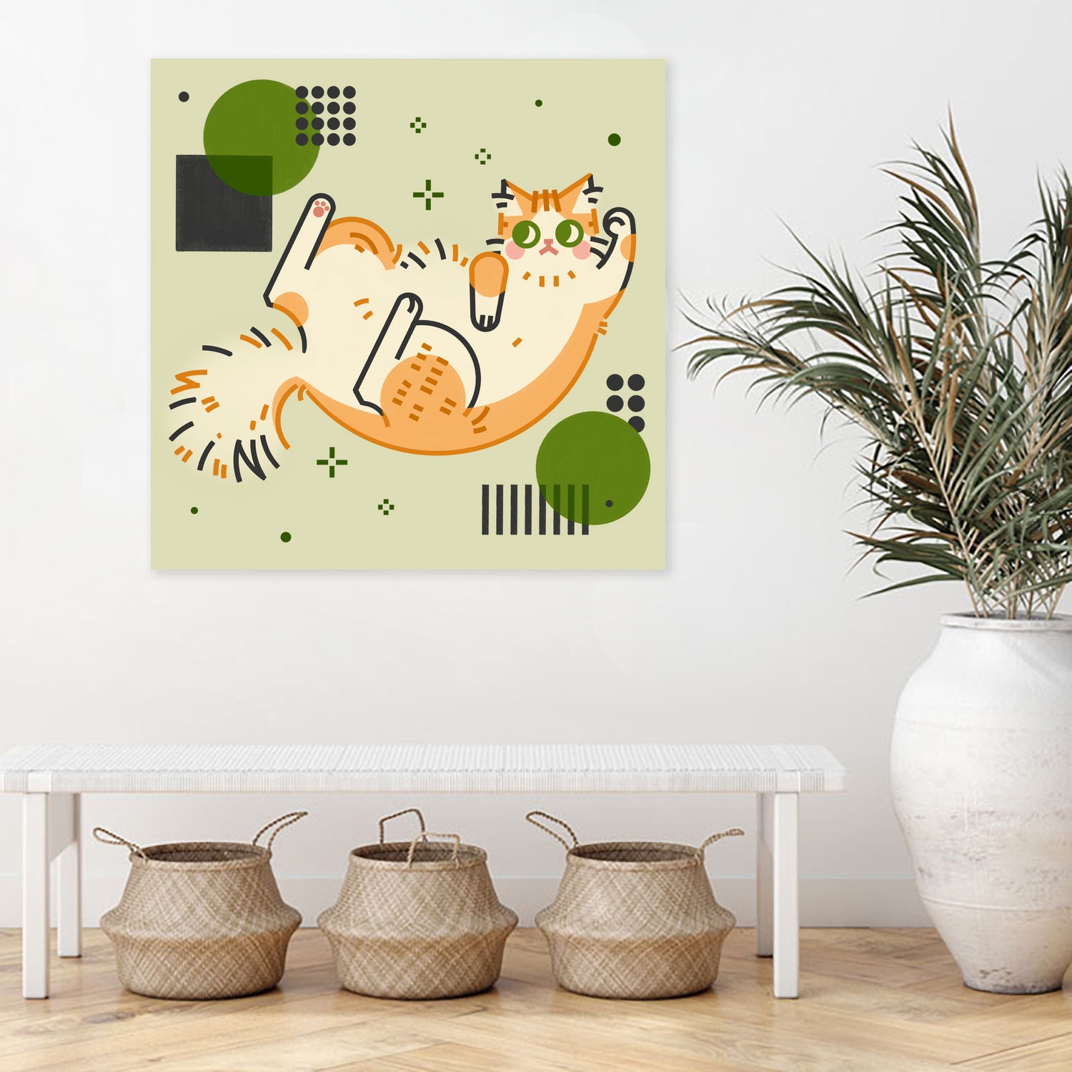 CATS_2 by Filomena Fidalgo on GIANT ART - green digital drawing