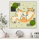 CATS_2 by Filomena Fidalgo on GIANT ART - green digital drawing