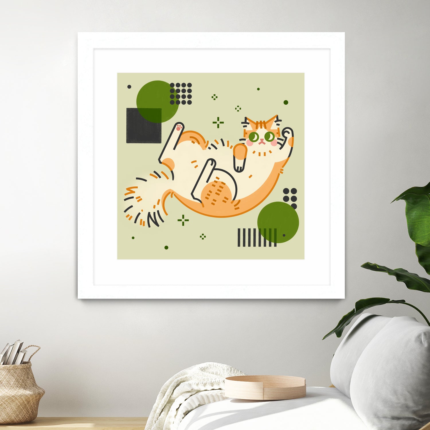 CATS_2 by Filomena Fidalgo on GIANT ART - green digital drawing