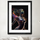 Woman from colors splash by Studio OMG on GIANT ART - gray digital painting