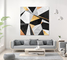 Geometry / Gold by Elisabeth Fredriksson on GIANT ART - yellow mixed media