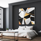 Geometry / Gold by Elisabeth Fredriksson on GIANT ART - yellow mixed media