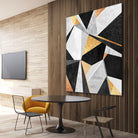 Geometry / Gold by Elisabeth Fredriksson on GIANT ART - yellow mixed media