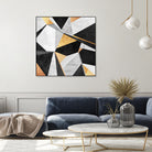 Geometry / Gold by Elisabeth Fredriksson on GIANT ART - yellow mixed media