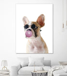 Dog With Bubble Gum by miguel angel romero franco on GIANT ART - pink photo manipulation