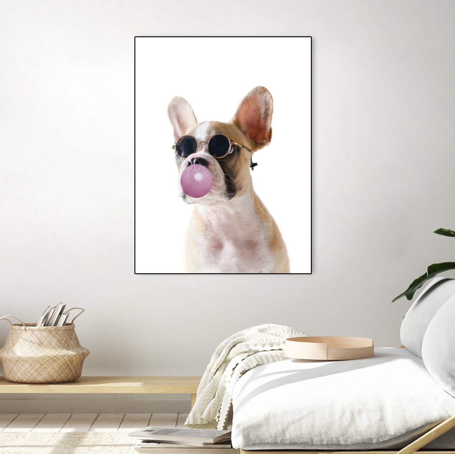 Dog With Bubble Gum by miguel angel romero franco on GIANT ART - pink photo manipulation