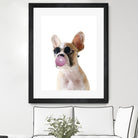 Dog With Bubble Gum by miguel angel romero franco on GIANT ART - pink photo manipulation