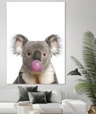 koala with bubble gum by miguel angel romero franco on GIANT ART - gray photo manipulation