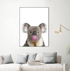 koala with bubble gum by miguel angel romero franco on GIANT ART - gray photo manipulation