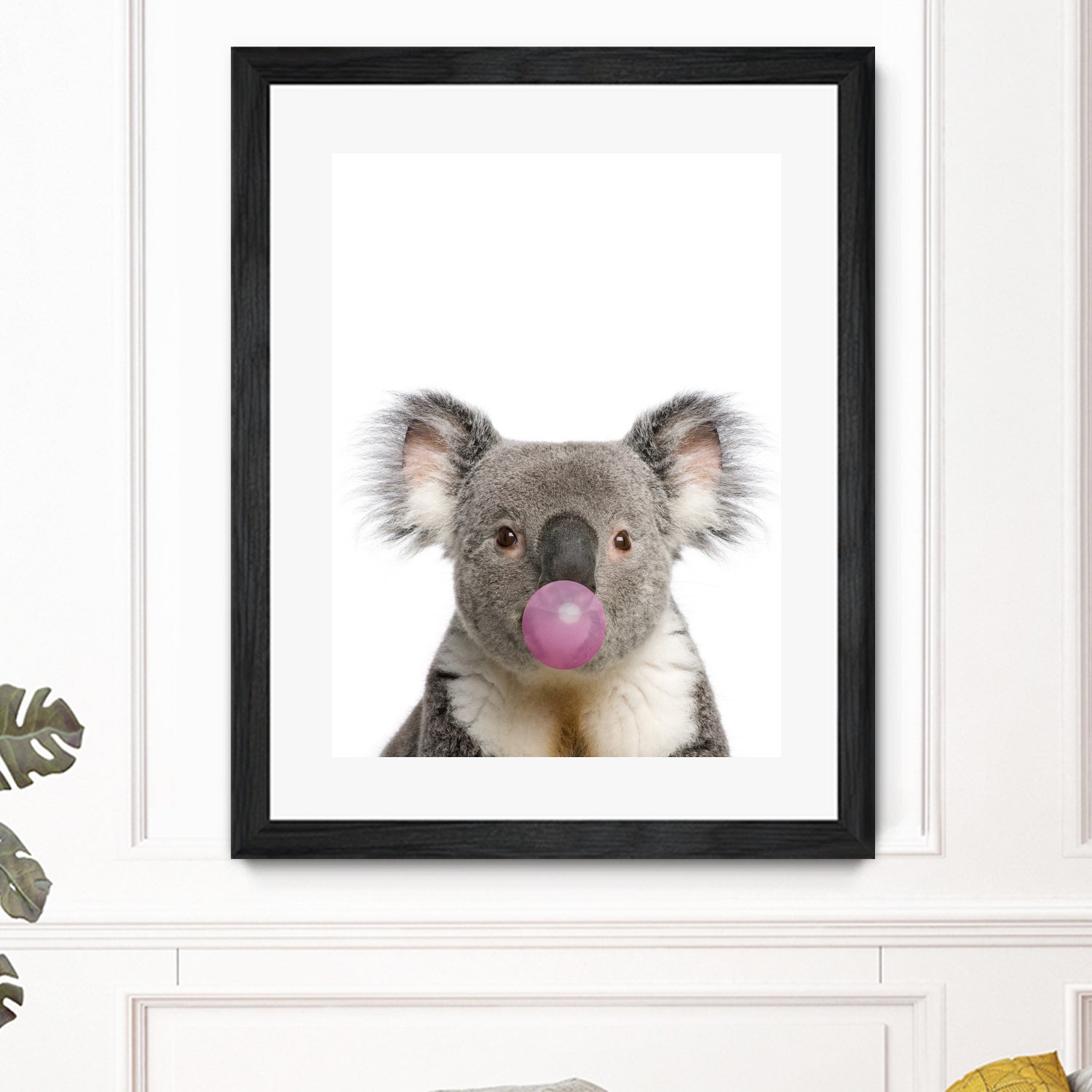 koala with bubble gum by miguel angel romero franco on GIANT ART - gray photo manipulation