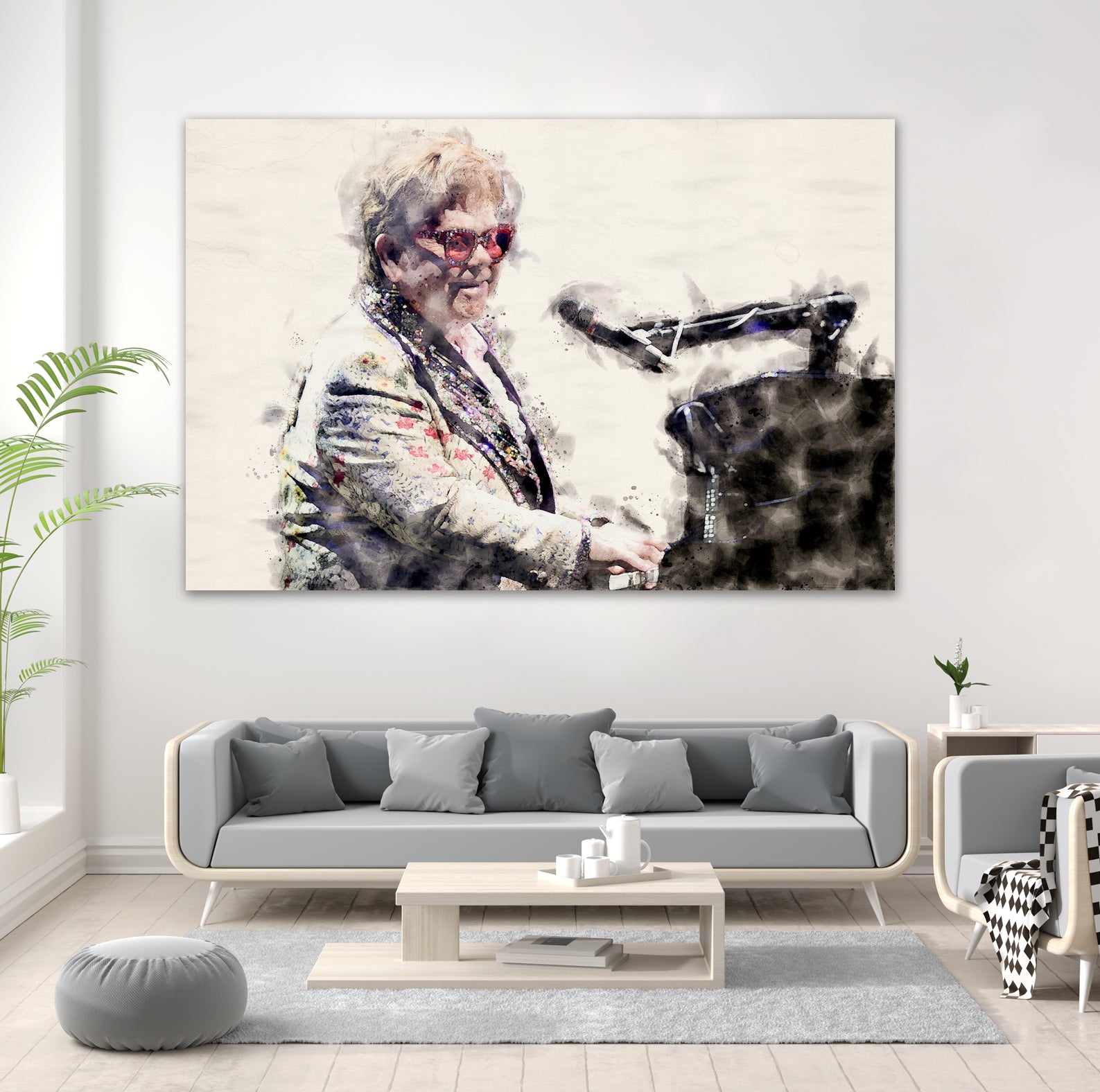 Elton john by miguel angel romero franco on GIANT ART - gray photo manipulation