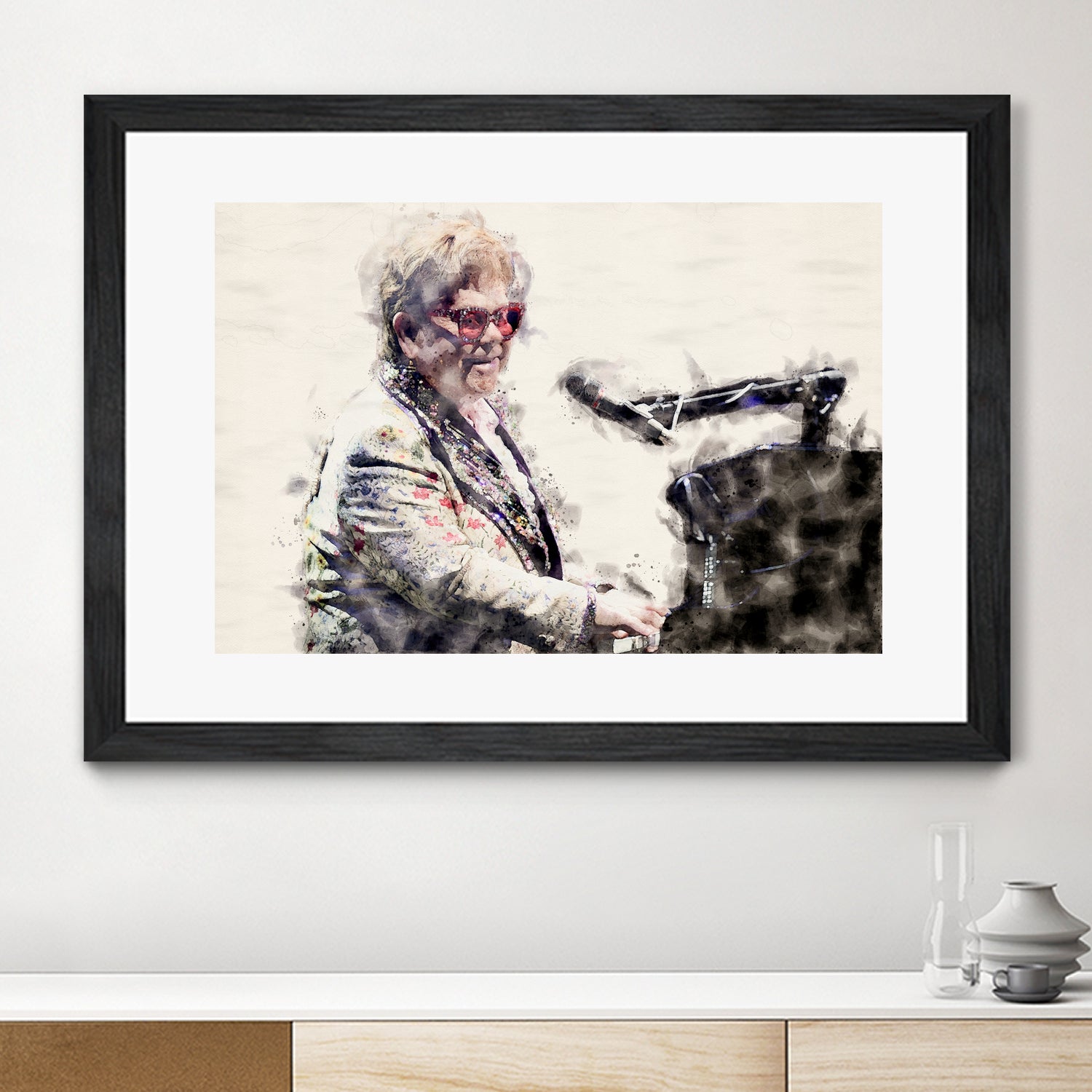 Elton john by miguel angel romero franco on GIANT ART - gray photo manipulation