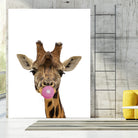 giraffe with bubble gum by miguel angel romero franco on GIANT ART - yellow photo manipulation