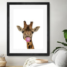 giraffe with bubble gum by miguel angel romero franco on GIANT ART - yellow photo manipulation