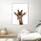 giraffe with bubble gum by miguel angel romero franco on GIANT ART - yellow photo manipulation