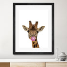 giraffe with bubble gum by miguel angel romero franco on GIANT ART - yellow photo manipulation