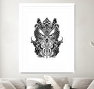 Owl and Dragon by Salvatore C. De Simone on GIANT ART - black mixed media