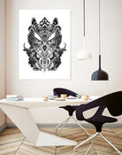 Owl and Dragon by Salvatore C. De Simone on GIANT ART - black mixed media