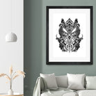 Owl and Dragon by Salvatore C. De Simone on GIANT ART - black mixed media