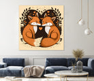 foxes in love by Haris Kavalla on GIANT ART - brown photo illustration