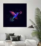 Colibri's world by Ilya Shapko on GIANT ART - blue mixed media