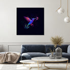 Colibri's world by Ilya Shapko on GIANT ART - blue mixed media