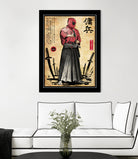 Red Ronin WOODBLOCK by Antonio Camarena on GIANT ART - black digital painting