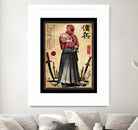 Red Ronin WOODBLOCK by Antonio Camarena on GIANT ART - black digital painting