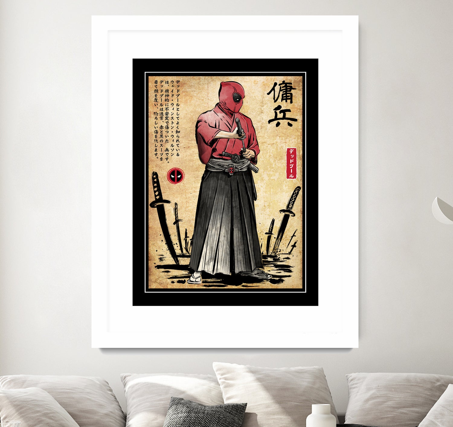 Red Ronin WOODBLOCK by Antonio Camarena on GIANT ART - black digital painting