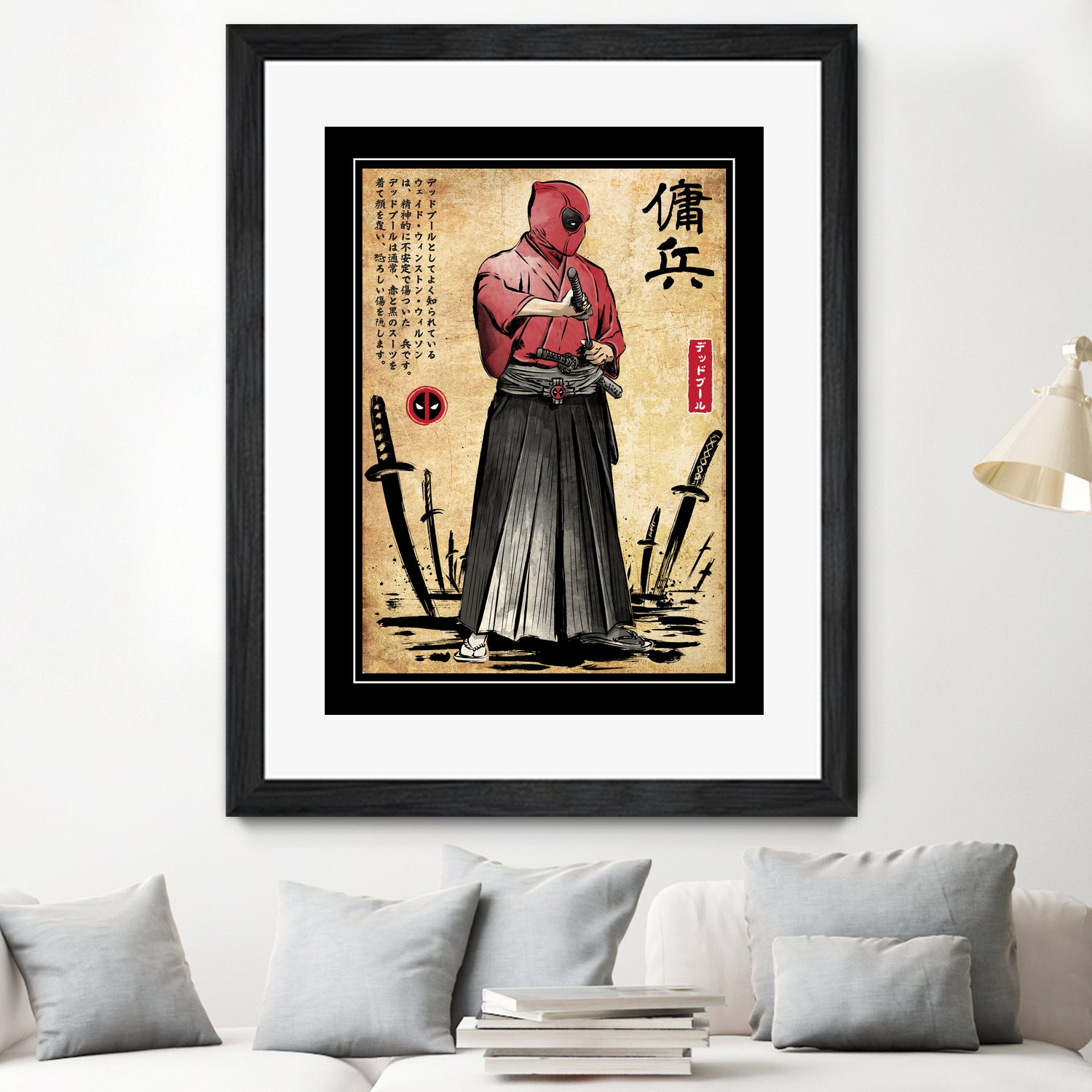 Red Ronin WOODBLOCK by Antonio Camarena on GIANT ART - black digital painting