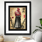 Red Ronin WOODBLOCK by Antonio Camarena on GIANT ART - black digital painting