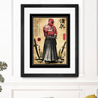 Red Ronin WOODBLOCK by Antonio Camarena on GIANT ART - black digital painting