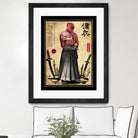 Red Ronin WOODBLOCK by Antonio Camarena on GIANT ART - black digital painting