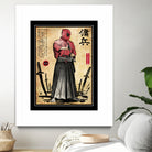 Red Ronin WOODBLOCK by Antonio Camarena on GIANT ART - black digital painting