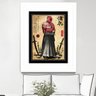 Red Ronin WOODBLOCK by Antonio Camarena on GIANT ART - black digital painting