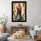 Red Ronin WOODBLOCK by Antonio Camarena on GIANT ART - black digital painting