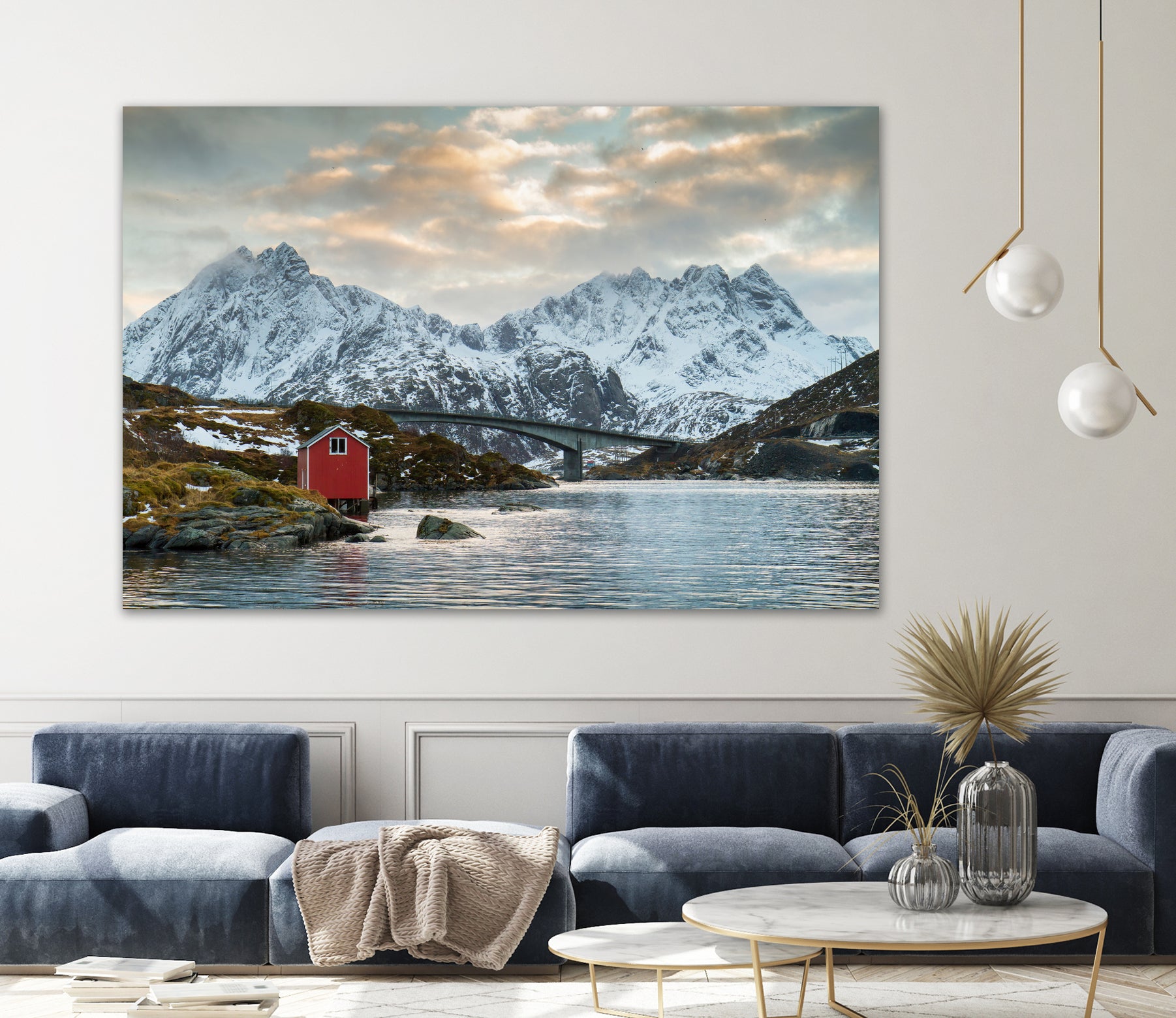 Lofoten Winter by Dominika Aniola on GIANT ART - blue photo illustration