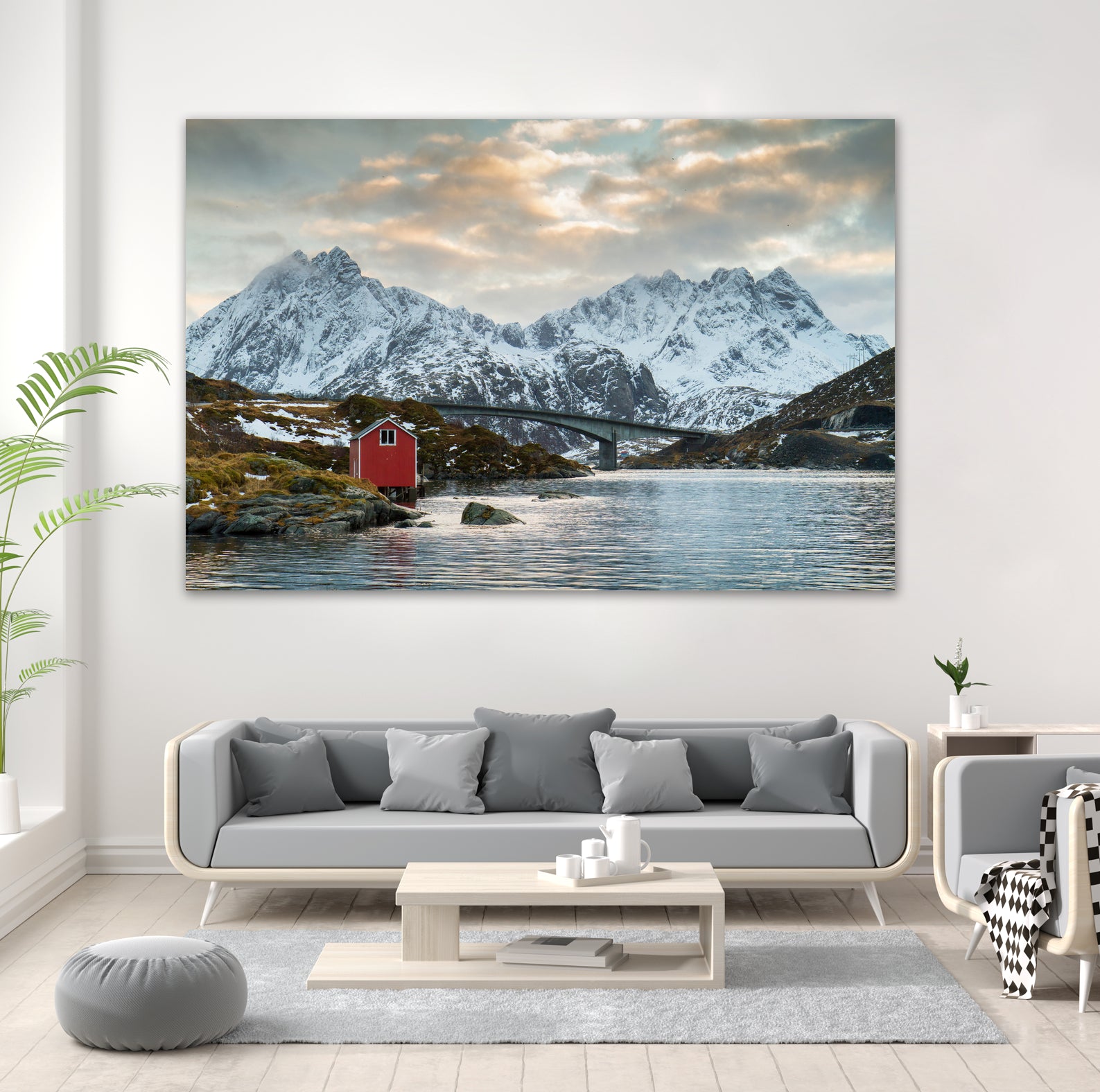 Lofoten Winter by Dominika Aniola on GIANT ART - blue photo illustration