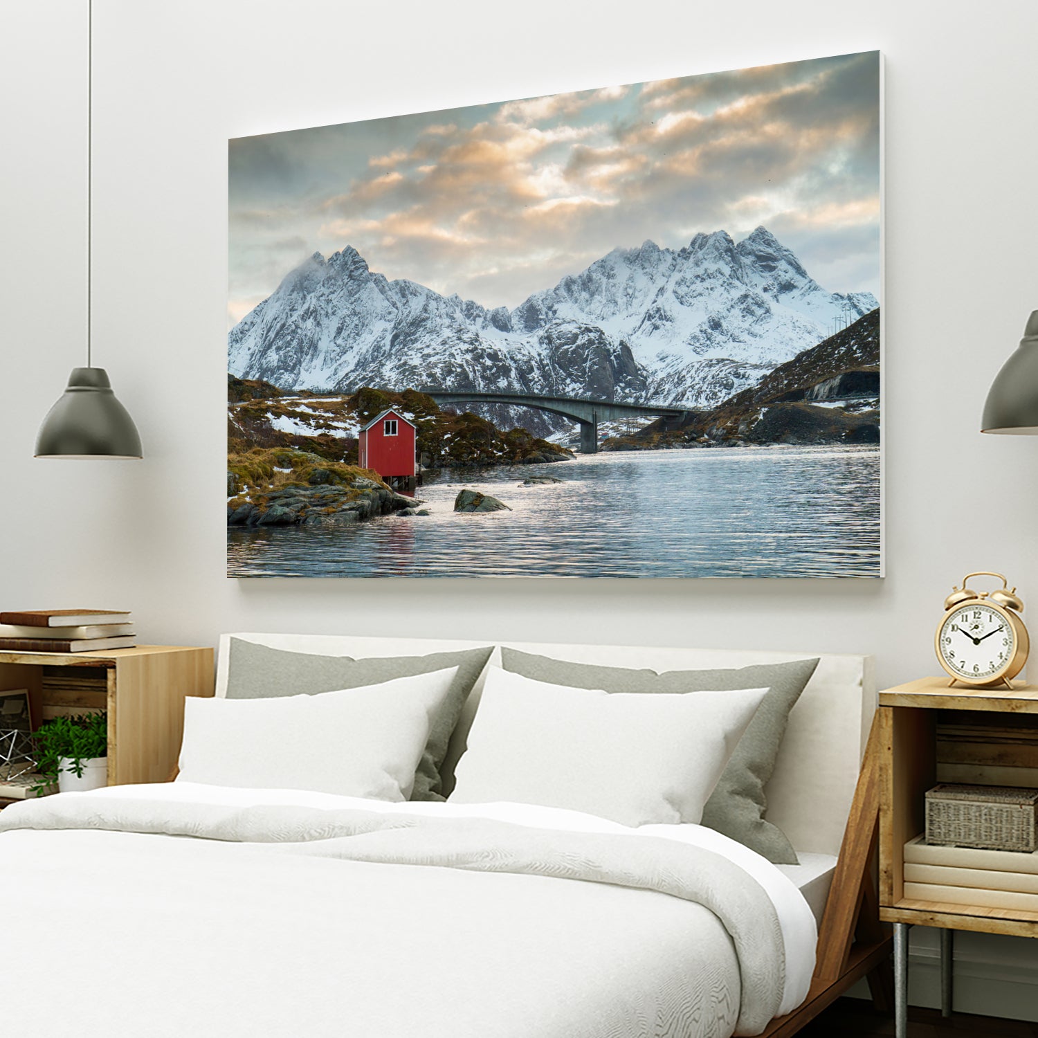 Lofoten Winter by Dominika Aniola on GIANT ART - blue photo illustration