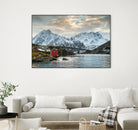 Lofoten Winter by Dominika Aniola on GIANT ART - blue photo illustration