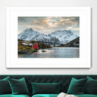 Lofoten Winter by Dominika Aniola on GIANT ART - blue photo illustration