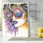 Painted Lady by Heather Perry on GIANT ART - fuchsia mixed media