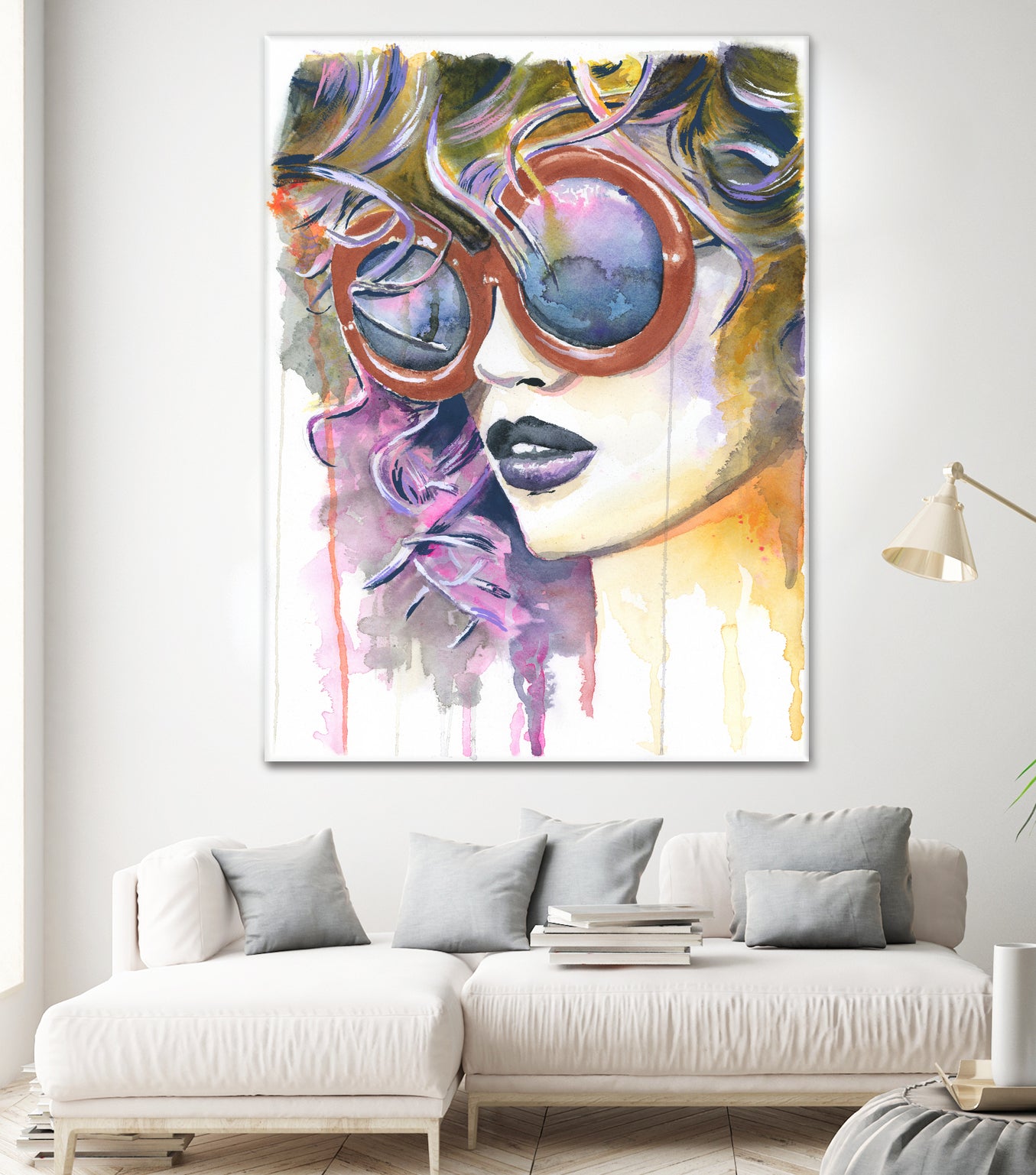 Painted Lady by Heather Perry on GIANT ART - fuchsia mixed media