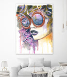 Painted Lady by Heather Perry on GIANT ART - fuchsia mixed media