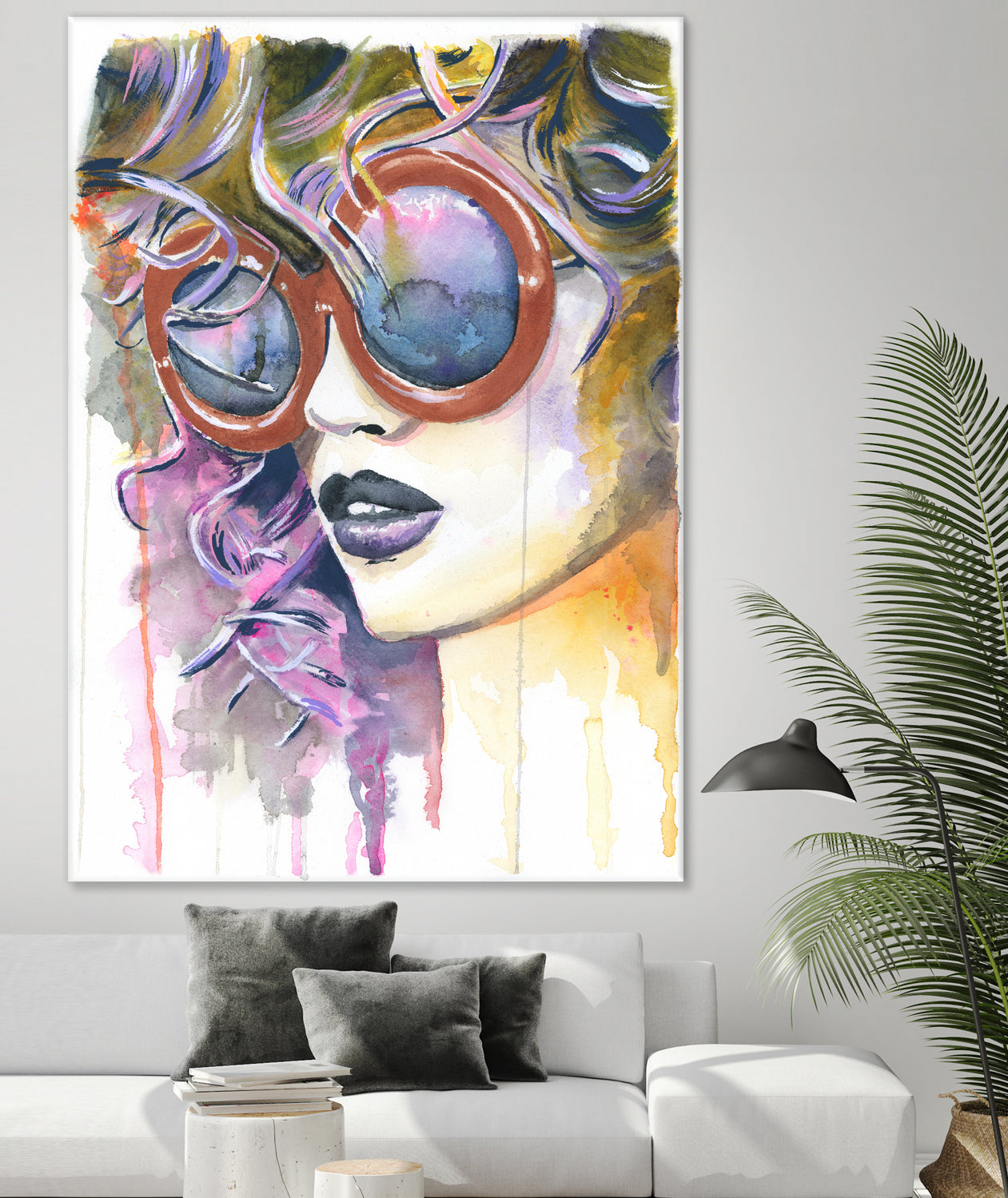 Painted Lady by Heather Perry on GIANT ART - fuchsia mixed media